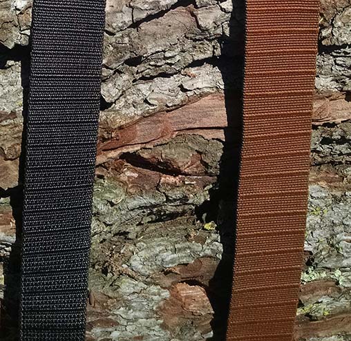 Standard and Large buckles with with black side of belt facing out