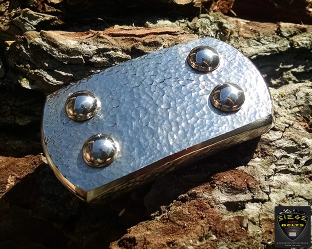 Stainless Steel Standard Size Hammered & Polished Buckle