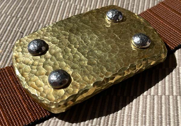 Hammered and Polished Brass Buckle