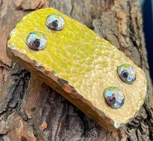 Hammered and Polished Brass Buckle