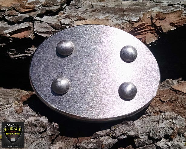 FRENZY: Oval stainless steel buckle with "Gray Man" finish