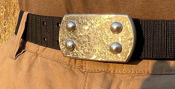 Standard size stainless steel buckle with Sea Foam finish