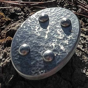 Etosha belt: Sea Foam finish on solid stainless steel Oval buckle