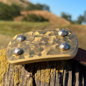 Sahara Belt (with 6.5.oz large solid BRASS buckle, hand-sculpted finish)