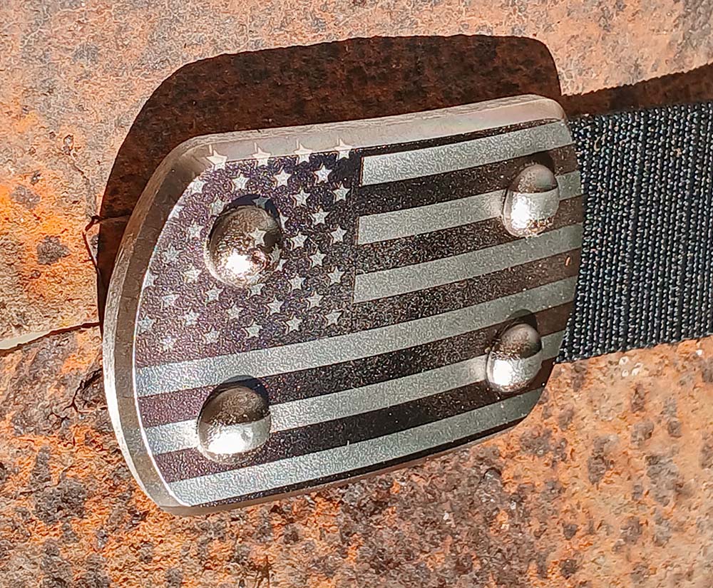 SIEGE Ferocious belt with US Flag engraved in buckle