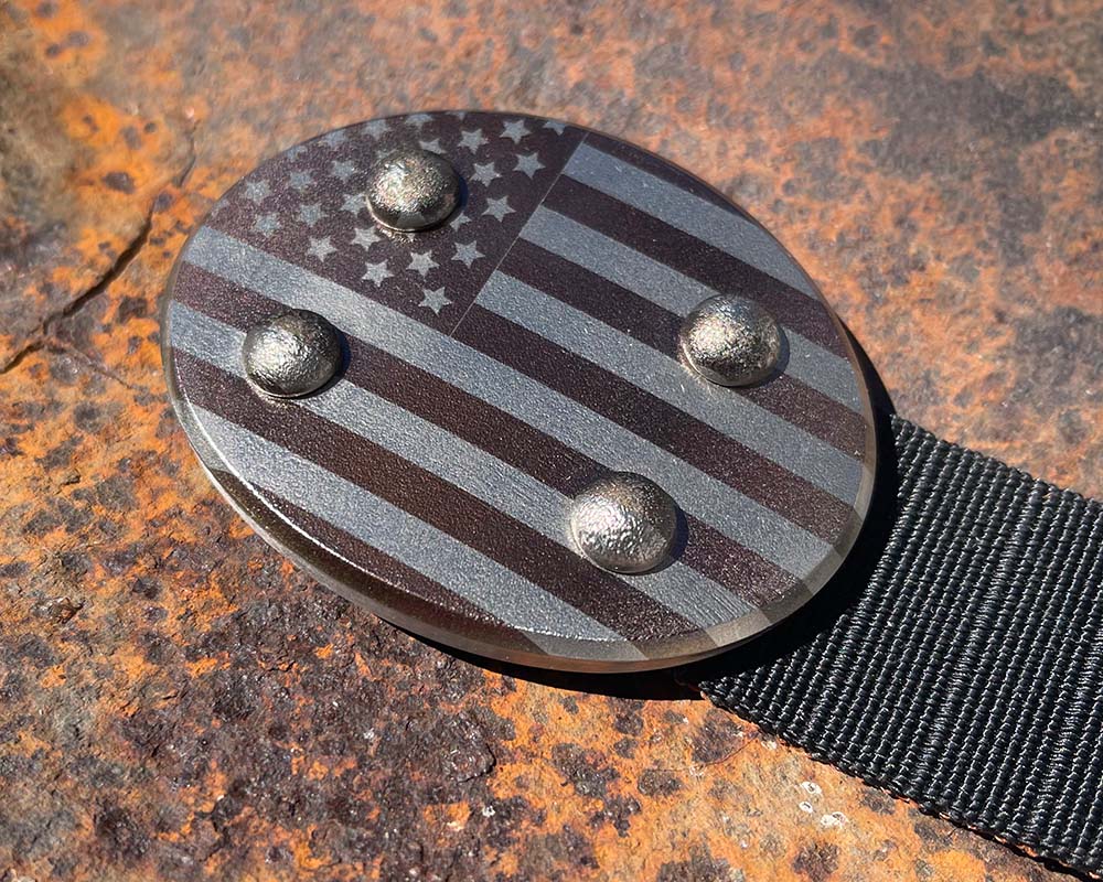 SIEGE Frenzy belt with US Flag engraved in buckle