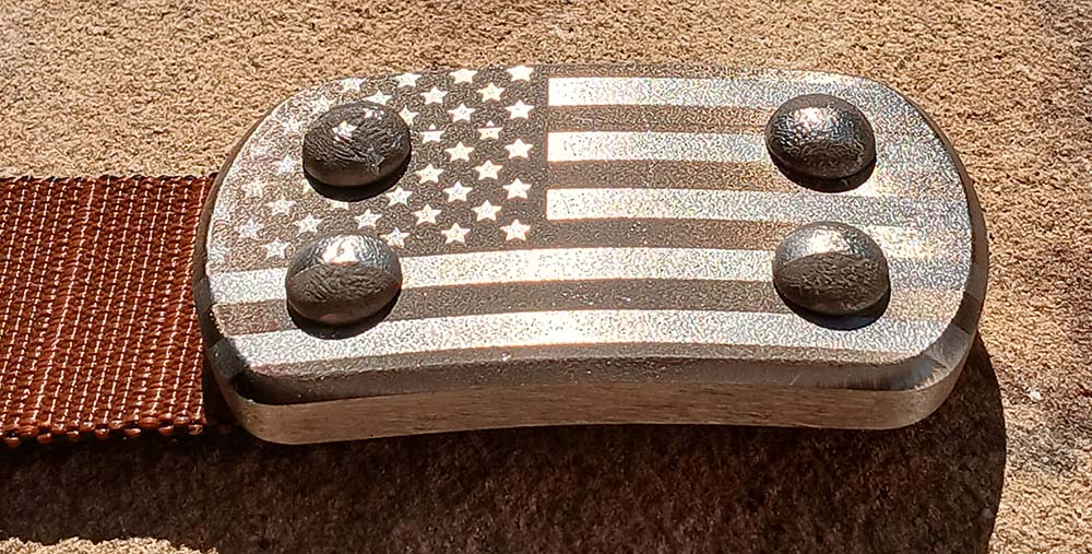 SIEGE Fury belt with US Flag engraved in buckle