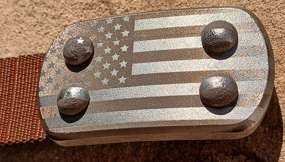 SIEGE Fury belt with US Flag engraved in buckle