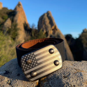 SIEGE Ferocious belt with US Flag engraved into buckle face