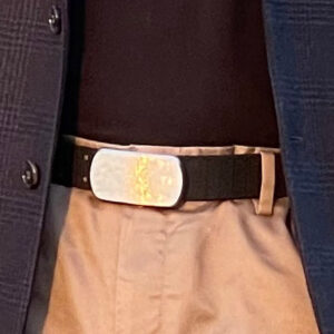 SIEGE Aviator Belt: 5.5 ounce solid stainless steel STANDARD size buckle with a Striated flush finish