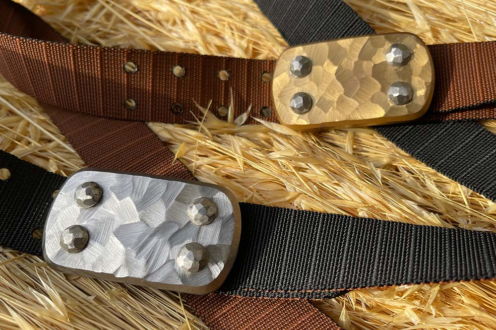 SIEGE Sculpted Brass and Stainless Belt Buckles