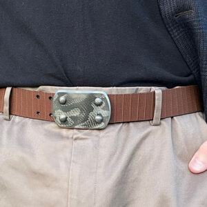 Inyoka Belt with Python skin pattern on LARGE buckle