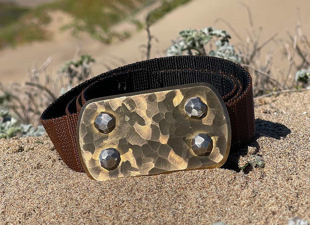 Ngorogoro Belt - Std size Brass buckle with sculpted finish