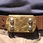 Scout - standard buckle with Savannah Grass finish on brass