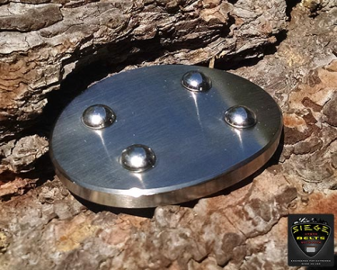 Envoy - oval buckle with Arctic Sky finish on stainless steel