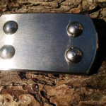 Executive: standard size buckle with Arctic Sky finish on stainless steel