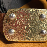 Kalahari belt: Large Brass buckle with Namib Sands finish
