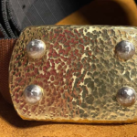Kalahari belt: Large Brass buckle with Namib Sands finish
