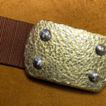 Kalahari belt: Large Brass buckle with Namib Sands finish