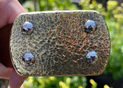 Large Hammered Brass SIEGE Tsavo belt
