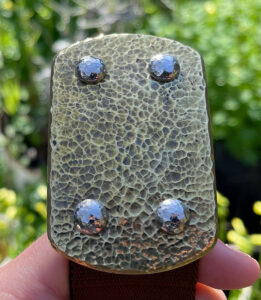 Large Hammered Brass SIEGE Tsavo belt