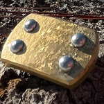 Raider: standard size Brass buckle with Namib Sands finish