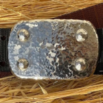 Large stainless stee buckle with Sea Foam finish