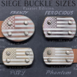 SIEGE Heavy Duty nylon belt Buckle Size Guide
