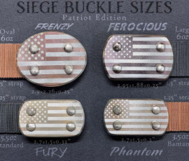 SIEGE Heavy Duty nylon belt Buckle Size Guide