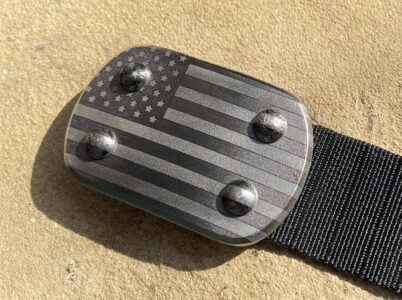 SIEGE Ferocious heavy duty nylon belt with US Flag engraved into buckle face