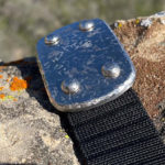 Large stainless steel buckle with Sea Foam finish