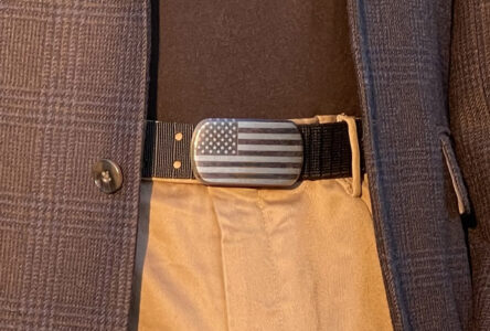 Aviator Patriot Belt - heavy duty nylon belt with US Flag / Stars and Stripes