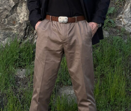 SIEGE Ulundi Belt with hammered finish on a large stainless steel buckle