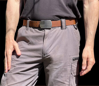 Aeronaut belt - Patriot Edition with Stars and Stripes engraved on buckle