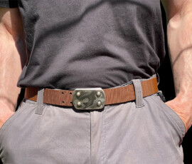 Inyoka Belt with Python skin pattern on STANDARD buckle
