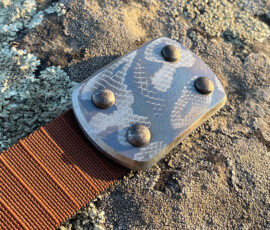 Inyoka Belt with Python skin pattern on LARGE buckle