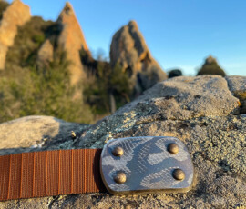 Inyoka Belt with Python skin pattern on LARGE buckle